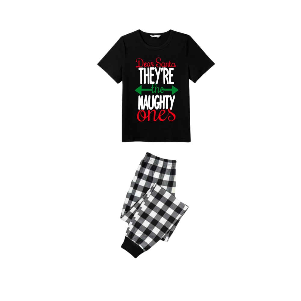 Dear Santa They’re the Naughty Ones Family Matching Pajama Short Sleeve