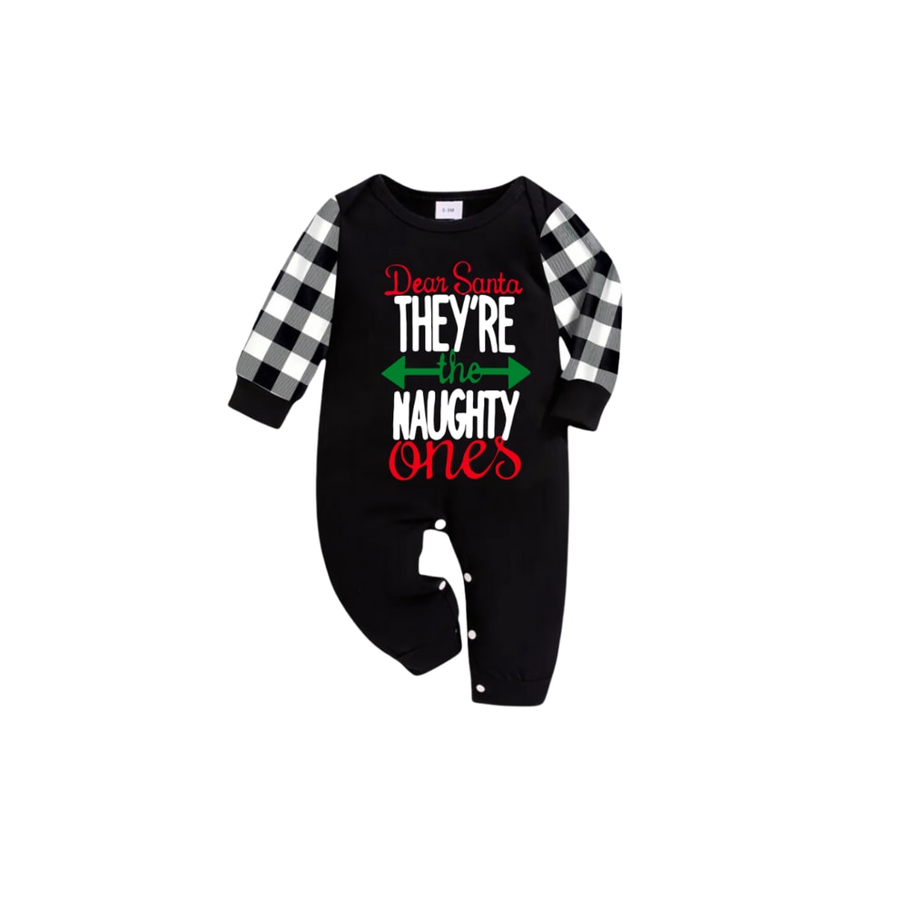 Dear Santa They’re the Naughty Ones Family Matching Pajama Short Sleeve