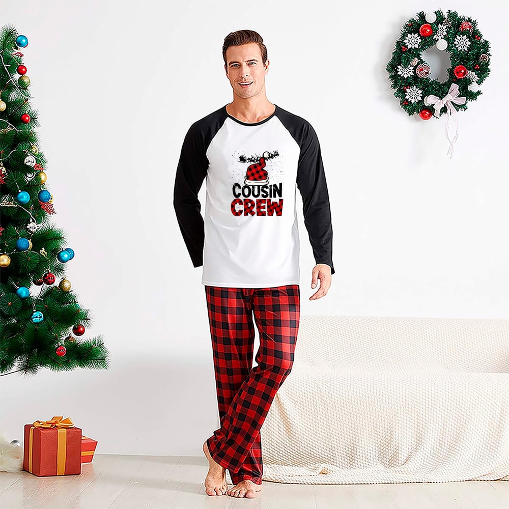 Cousin Crew Christmas Pajama Set Red Plaid Family Matching Outfits