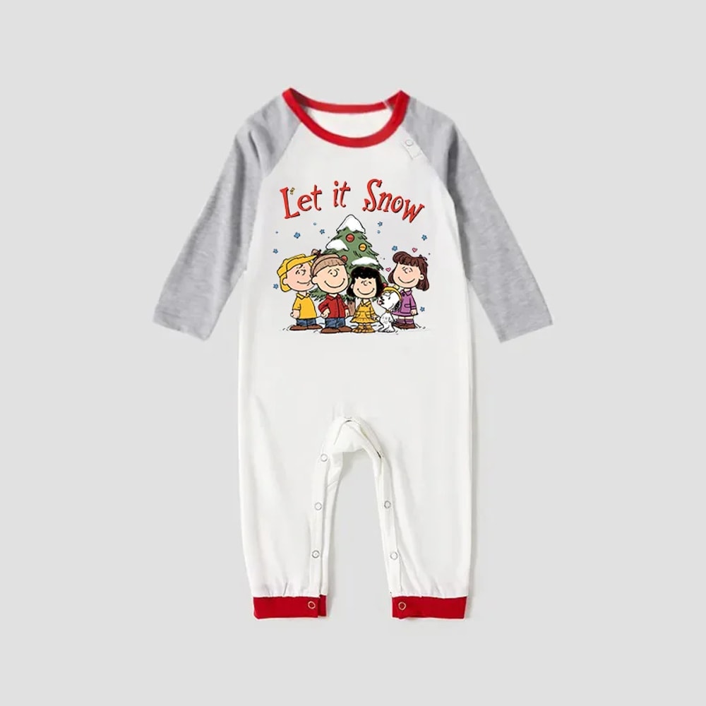 Peanuts Let It Snow Christmas Matching Pajamas for The Whole Family