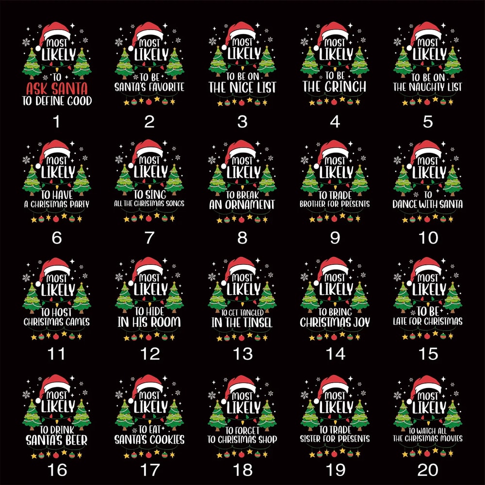 Funny Christmas Quote Matching Pajamas for the Whole Family