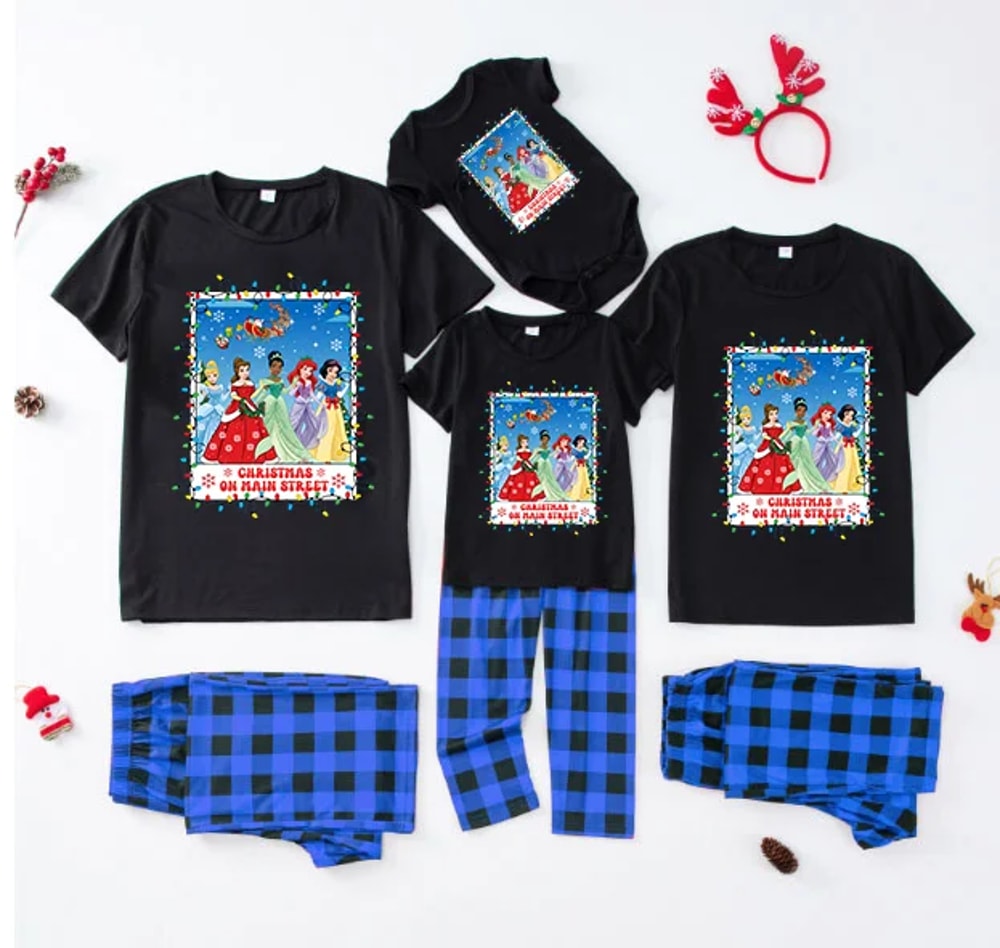 Disney Christmas On Main Street Matching Family Pajamas