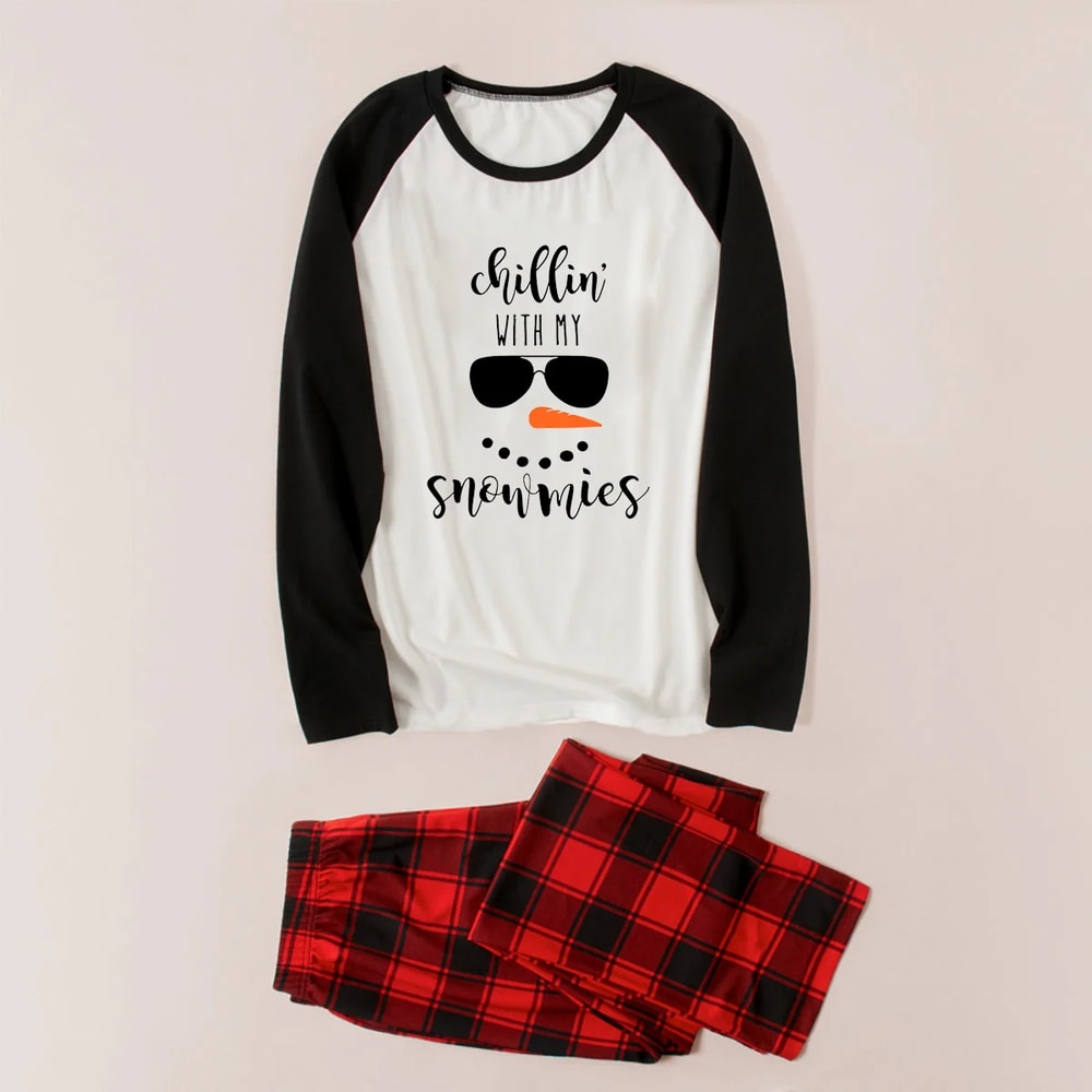 Chillin' with my Snowmies Matching Pajamas for the Whole Family and Pets