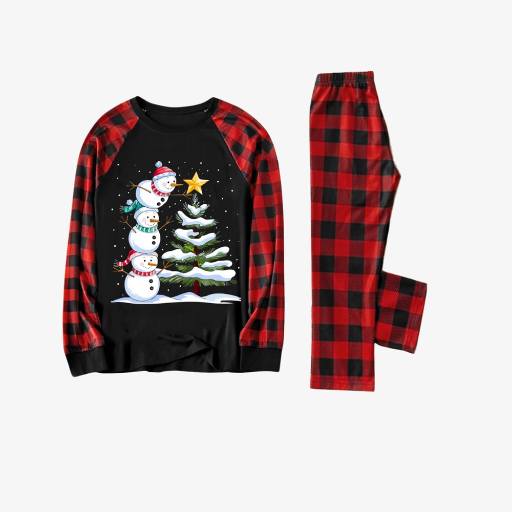 Snowman Tree Christmas Pajamas for the Whole Family and Pets