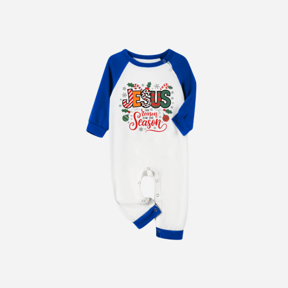 Religious Christmas “Jesus Is the Reason” Matching Family PJs