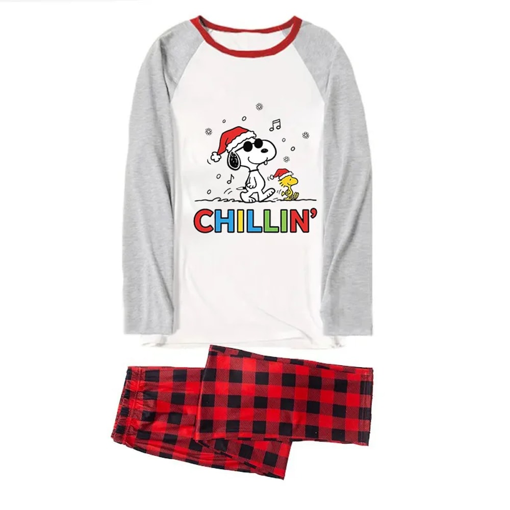  Colorful Chillin Peanuts Christmas Family Pajamas