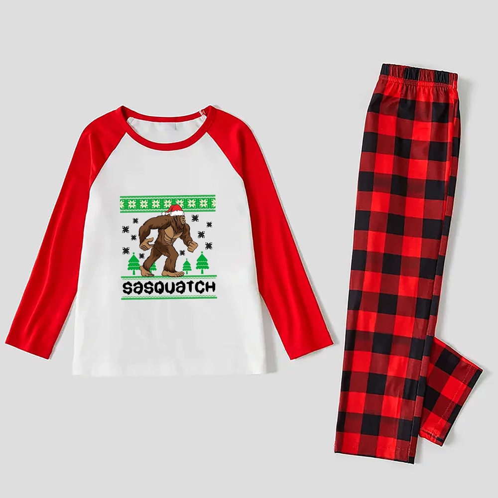 Legendary Sasquatch Family Pajamas Christmas Matching Set Full Sizes