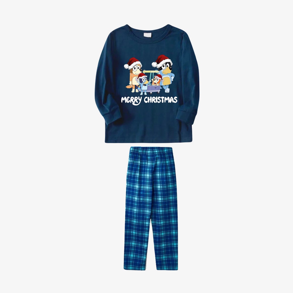Bluey Character Merry Christmas Design Family Matching Pajamas 