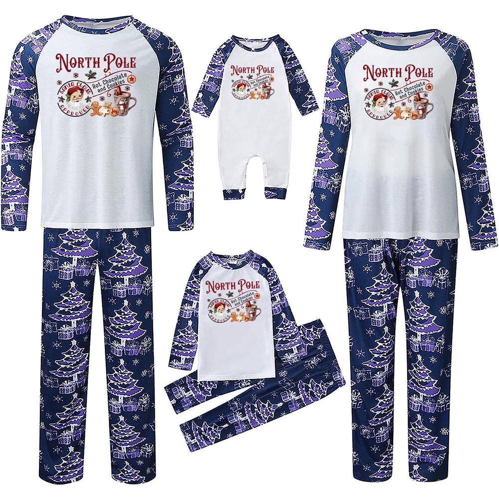 North Pole Santa Claus Family Christmas Matching Pajamas