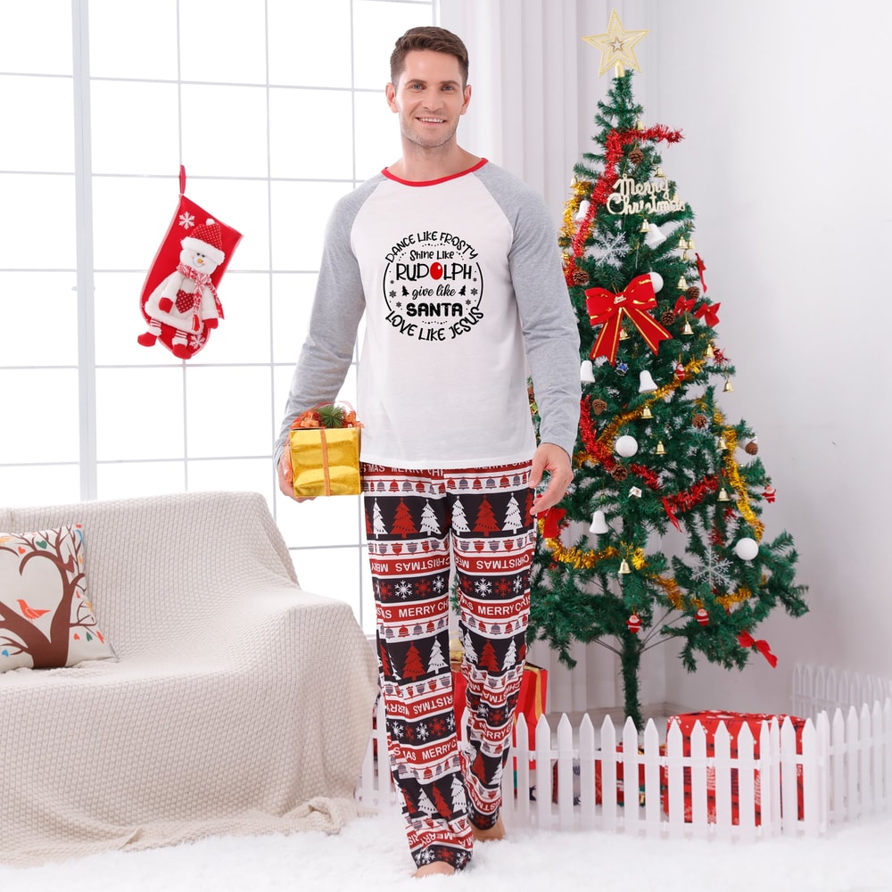 Dance, Shine, Give & Love Christian Family Matching PJs