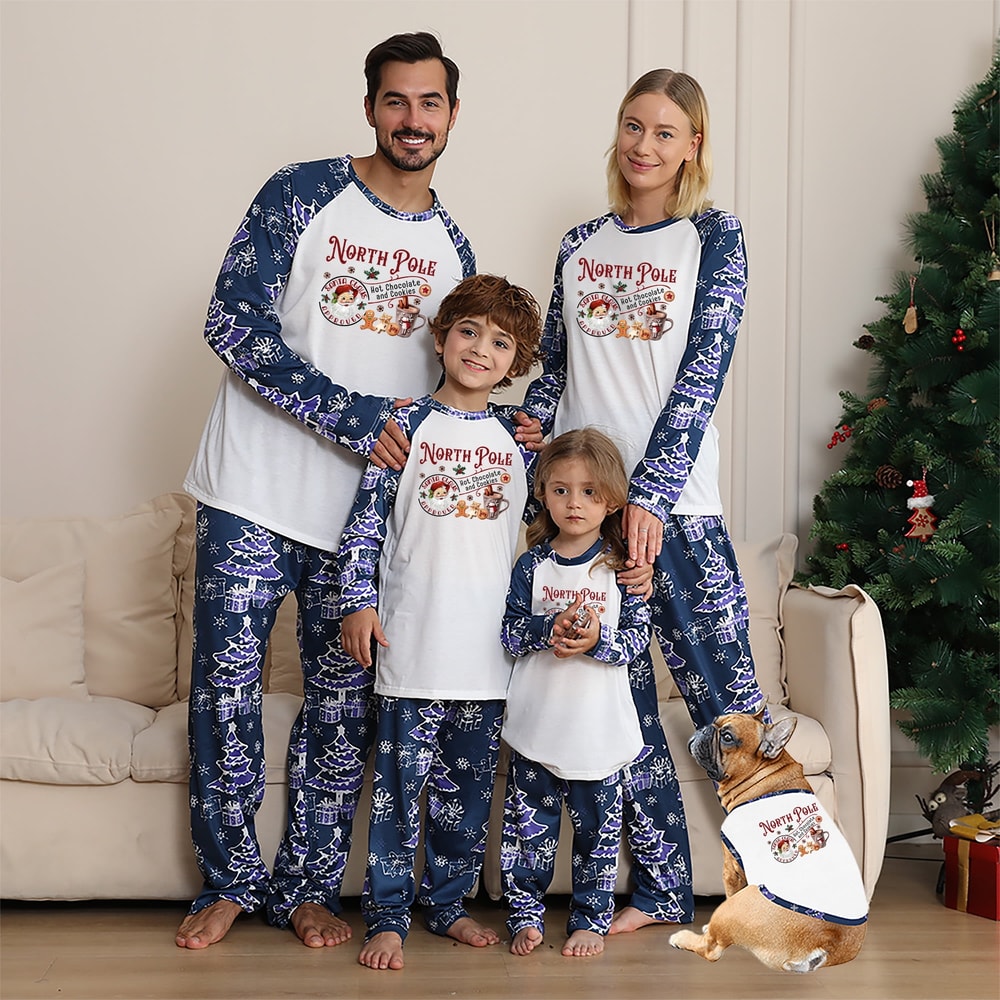 North Pole Santa Claus Family Christmas Matching Pajamas