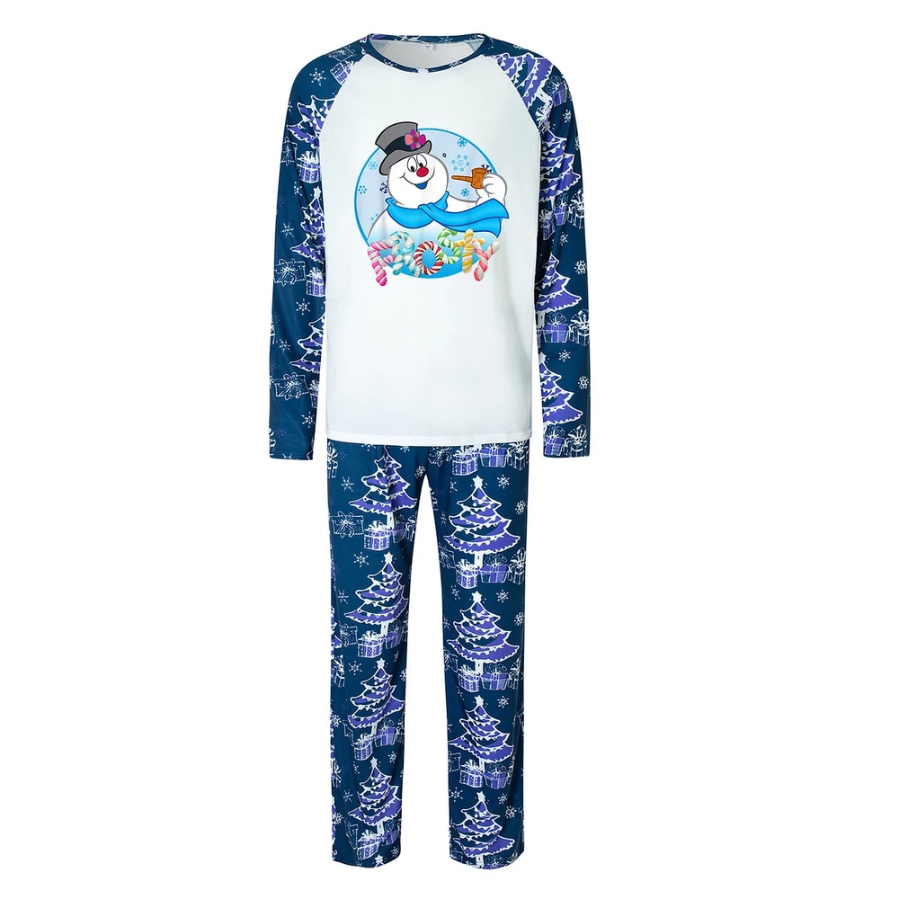 Frosty The Snowman Christmas Blue Matching Pajamas