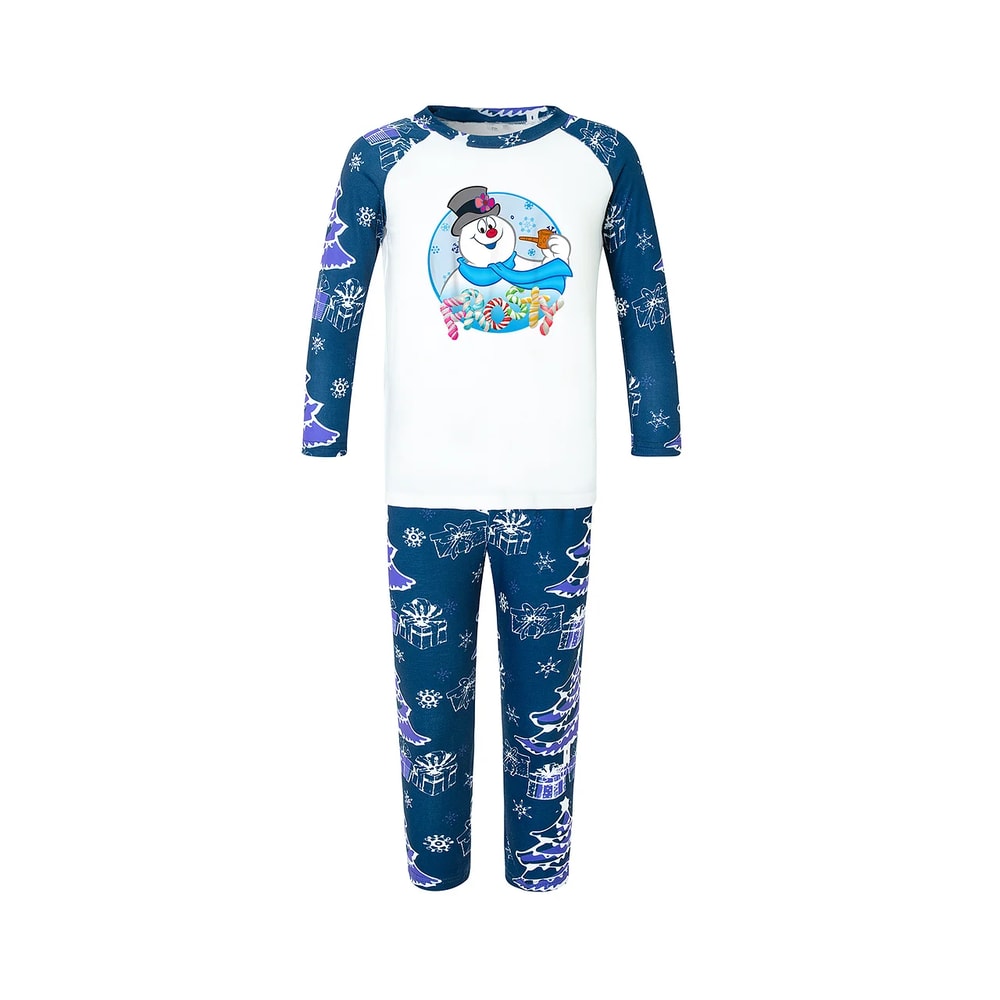 Frosty The Snowman Christmas Blue Matching Pajamas