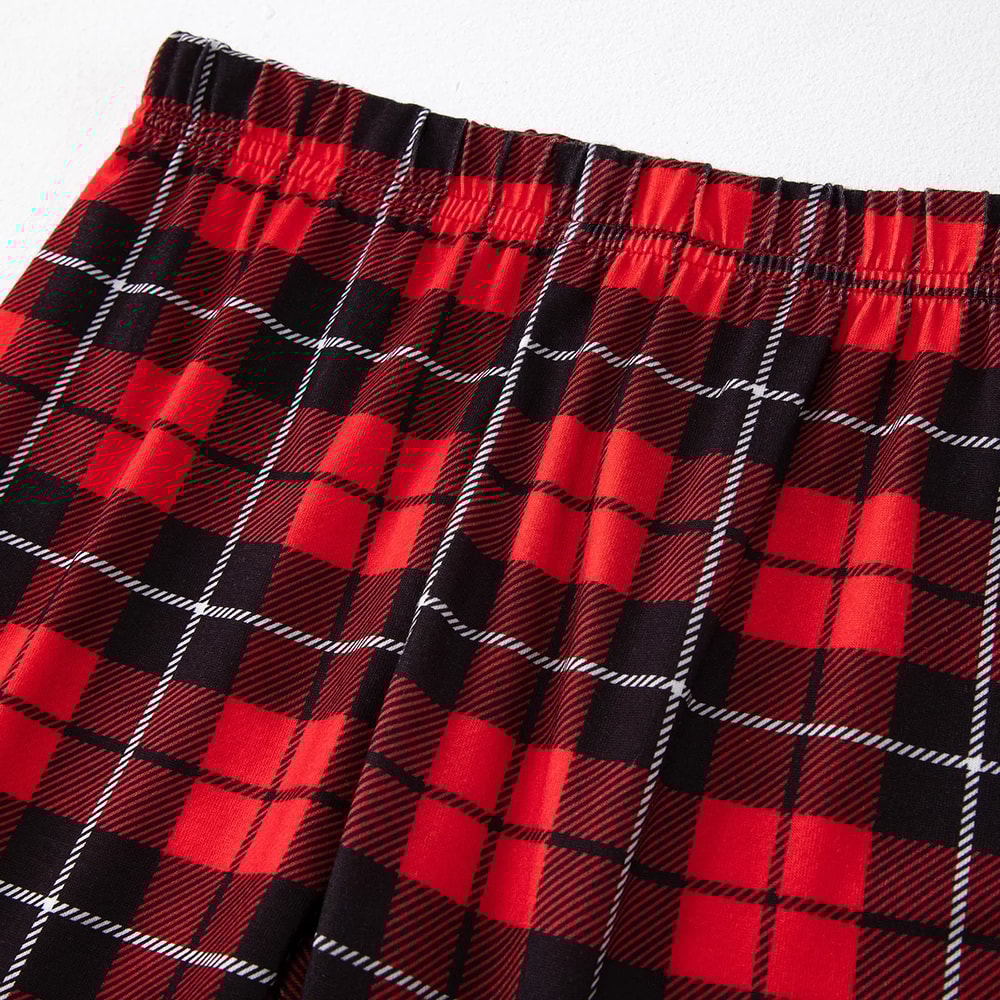 Red Plaid Merry Christmas Santa Family Matching Pajamas