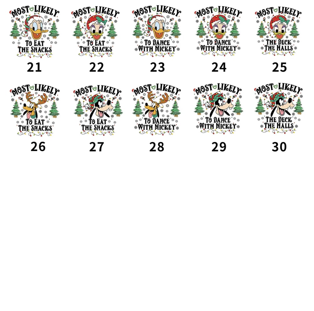 Personalized Disney Most Likely To Pajamas Christmas Family PJs Sets