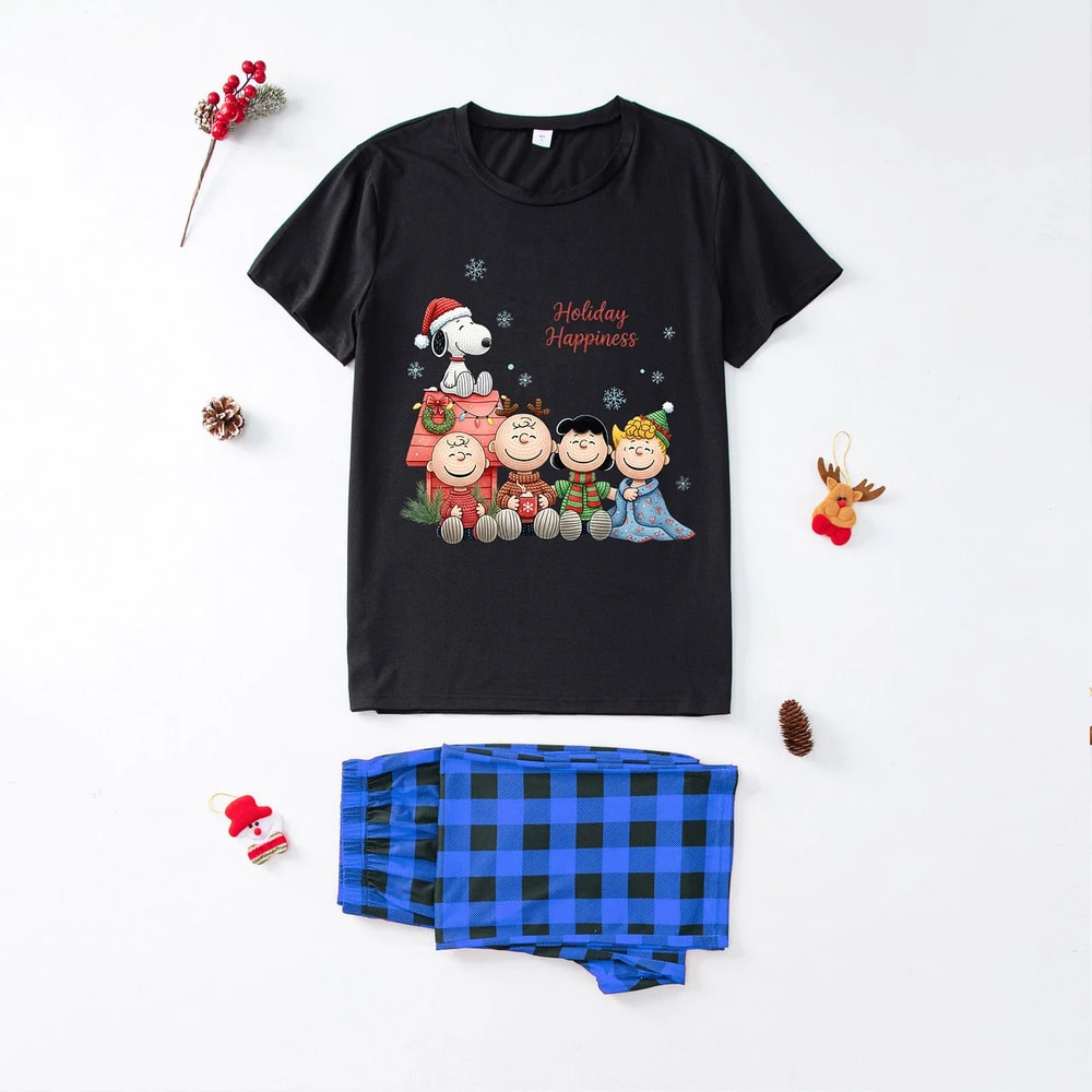 Peanuts Holiday Happiness Family Christmas Matching Pajamas 