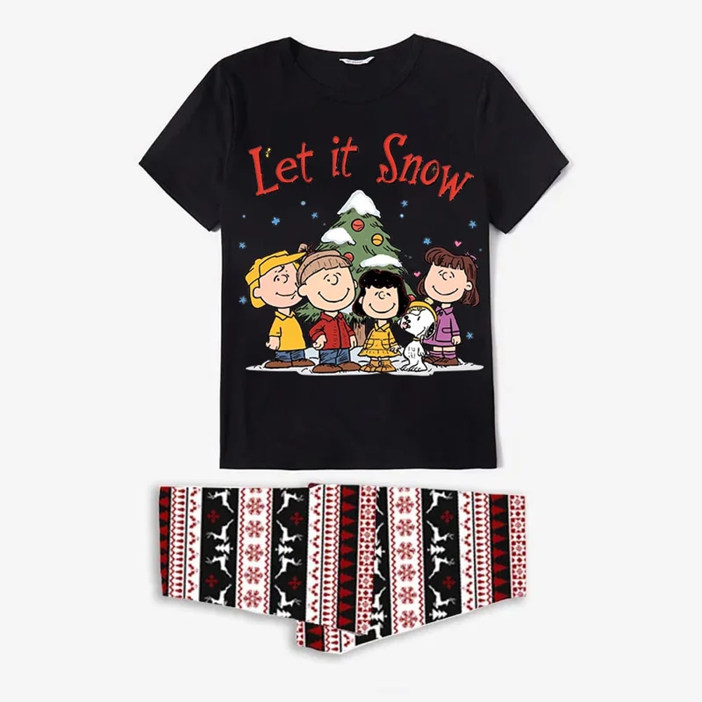 Peanuts Let It Snow Christmas Family Matching Pajama Sets