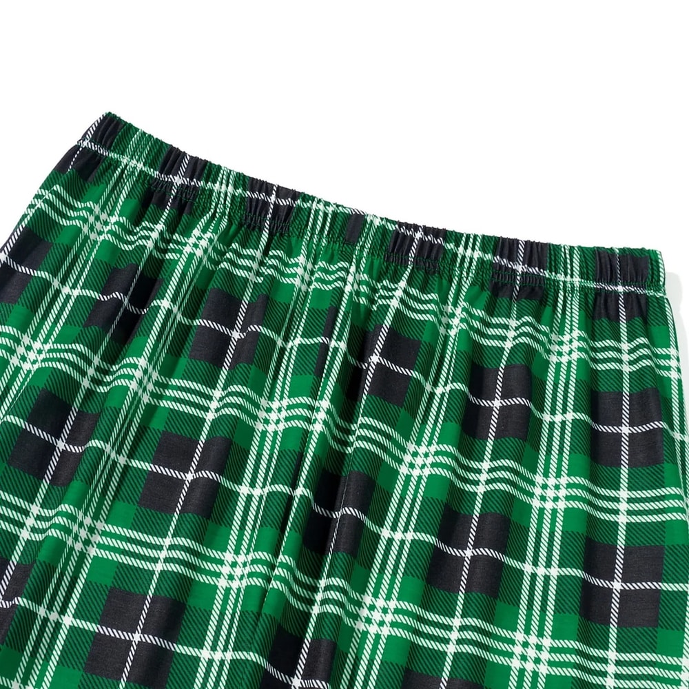 Grinch Griswold Christmas Family Matching Green Plaid PJs