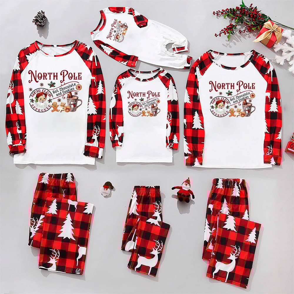 Gingerbread North Pole Family Christmas Pajamas