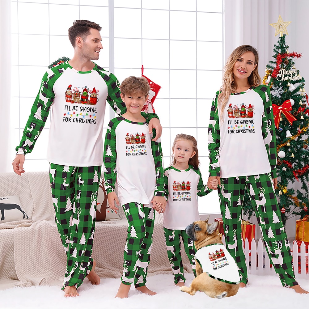 I’ll Be Gnome For Christmas Matching Family Pajamas