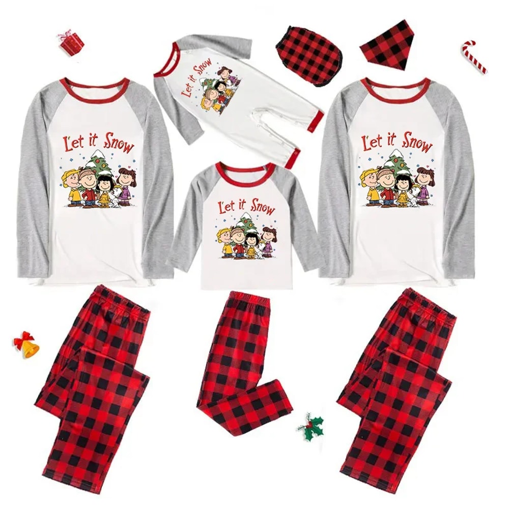 Peanuts Let It Snow Christmas Matching Pajamas for The Whole Family