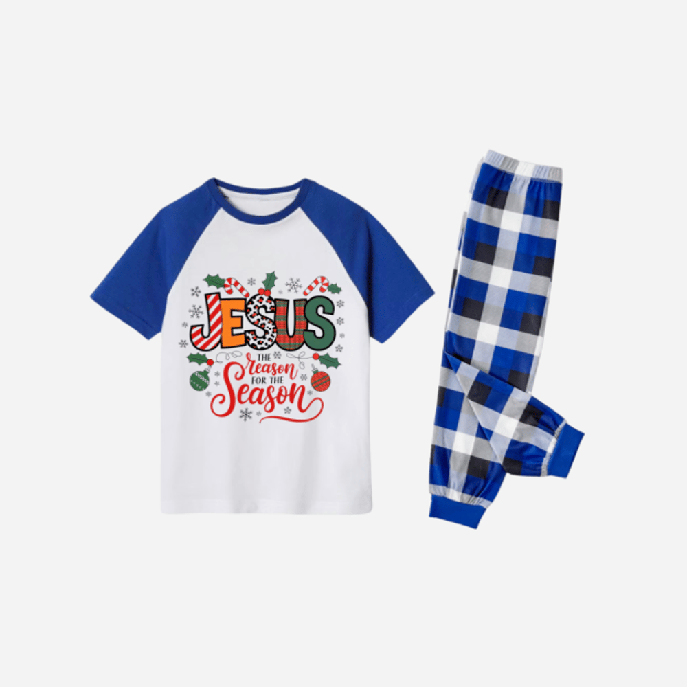 Religious Christmas “Jesus Is the Reason” Matching Family PJs