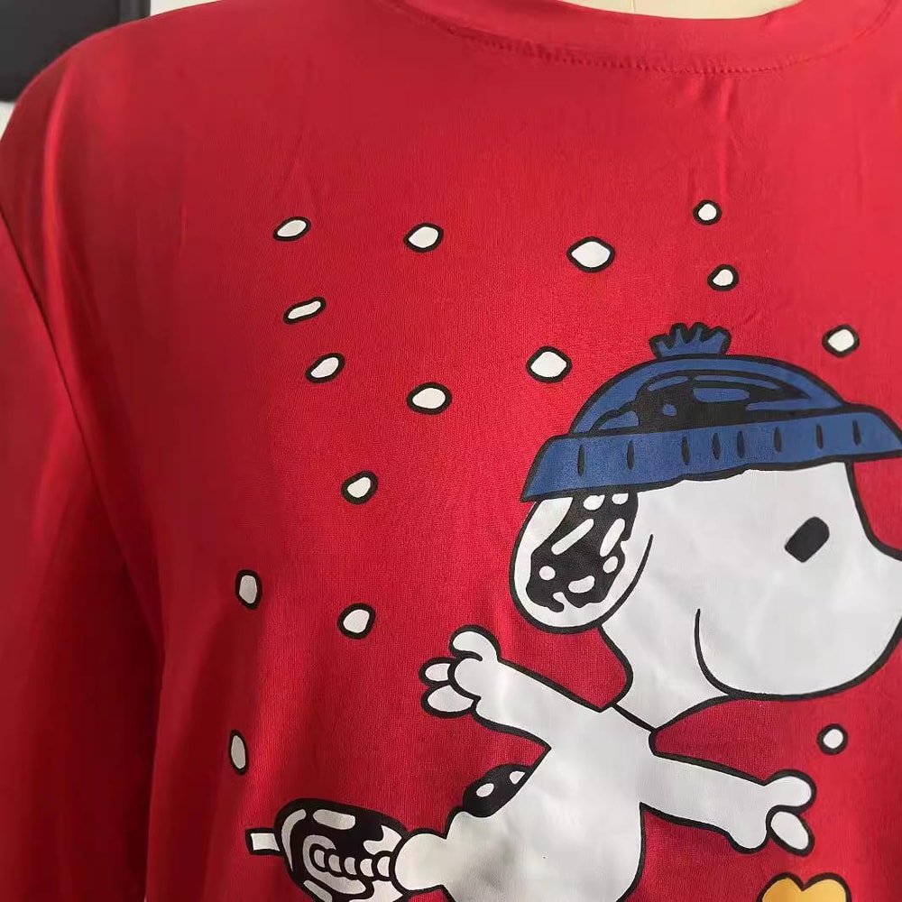 Snoopy Red Christmas Family Matching Pajamas with Dog Outfit