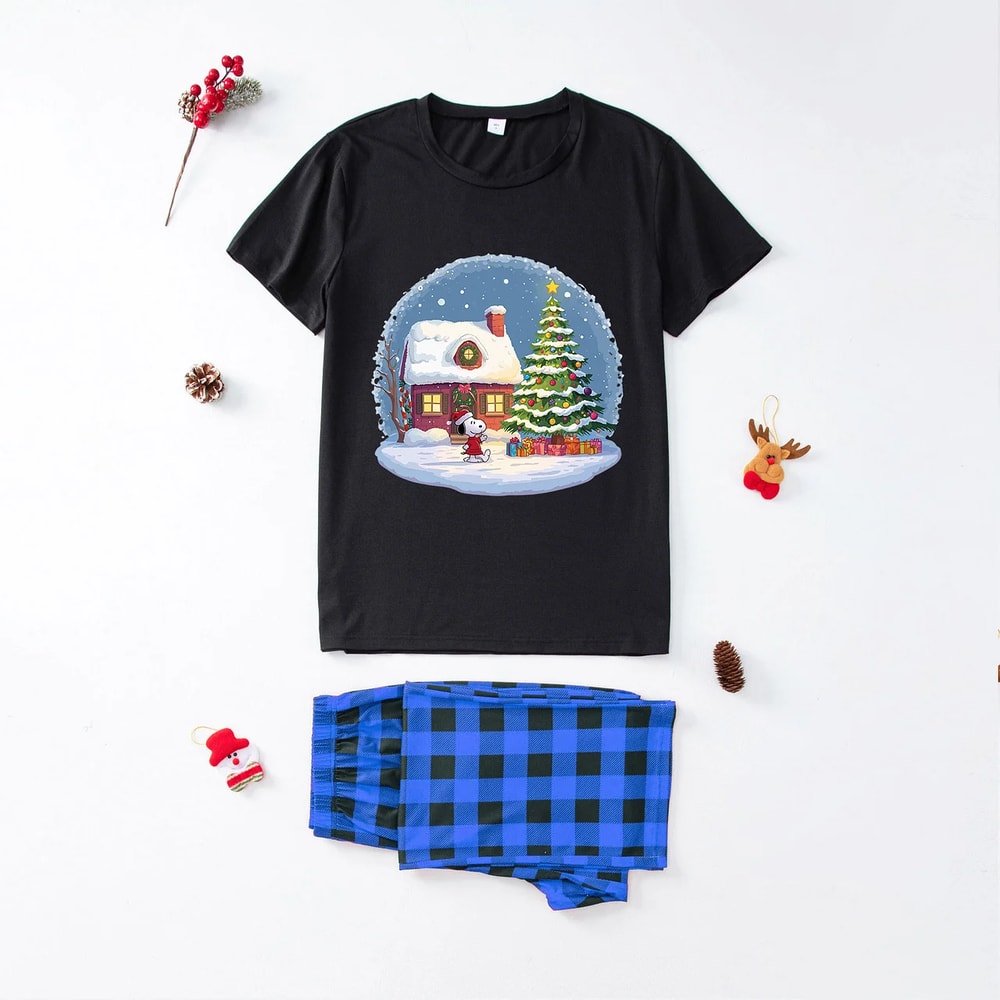 Peanuts Crystal Ball Christmas Family Matching Pajamas
