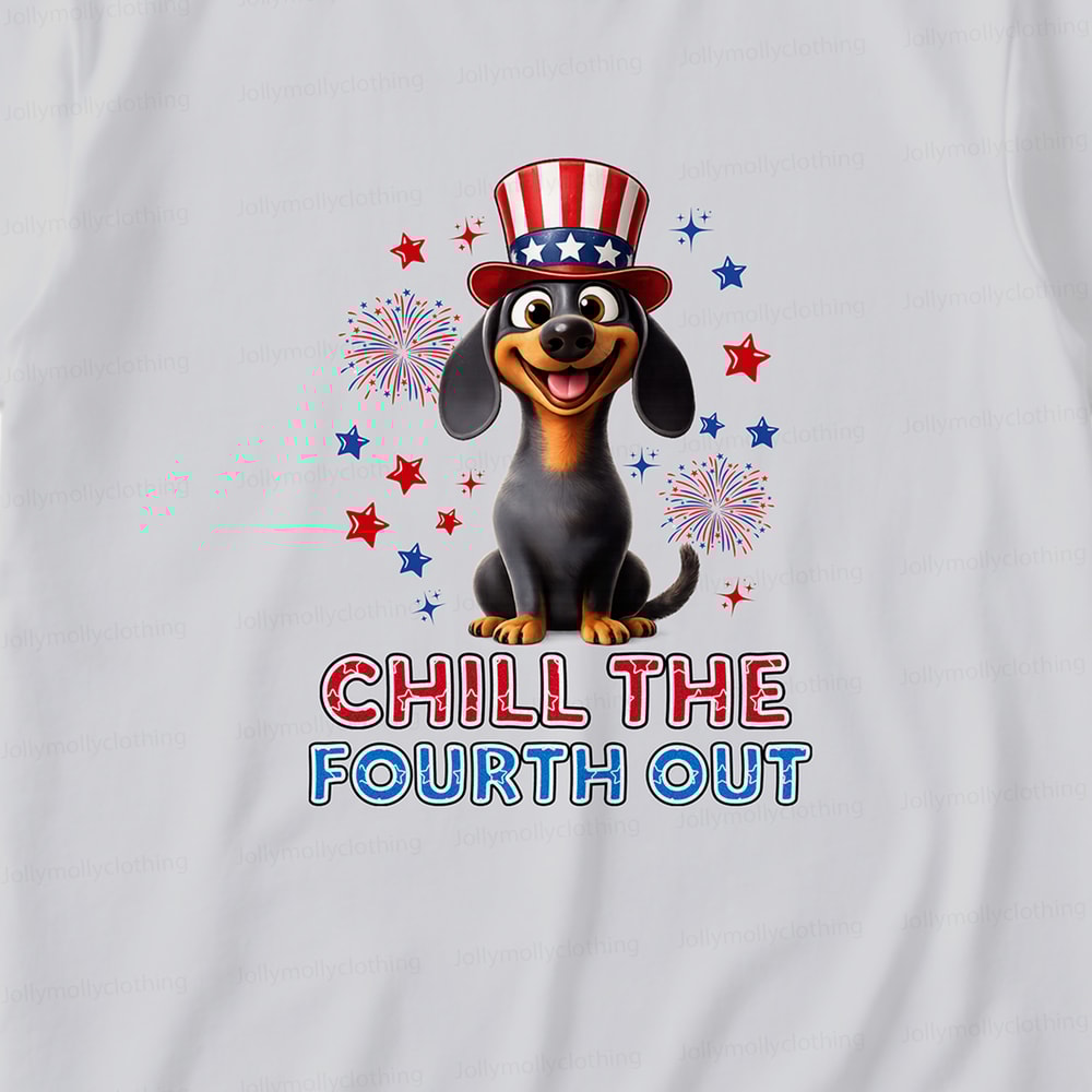 Chill The Fourth Out Dog Lover Family Matching Pajamas Set