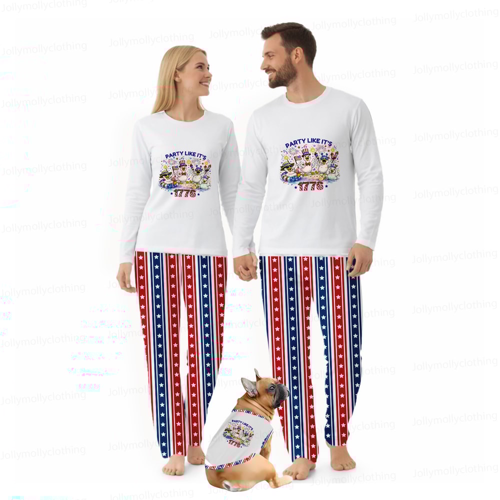 Patriotic Duck Family Matching Pajamas Party Like It’s 1776 Set