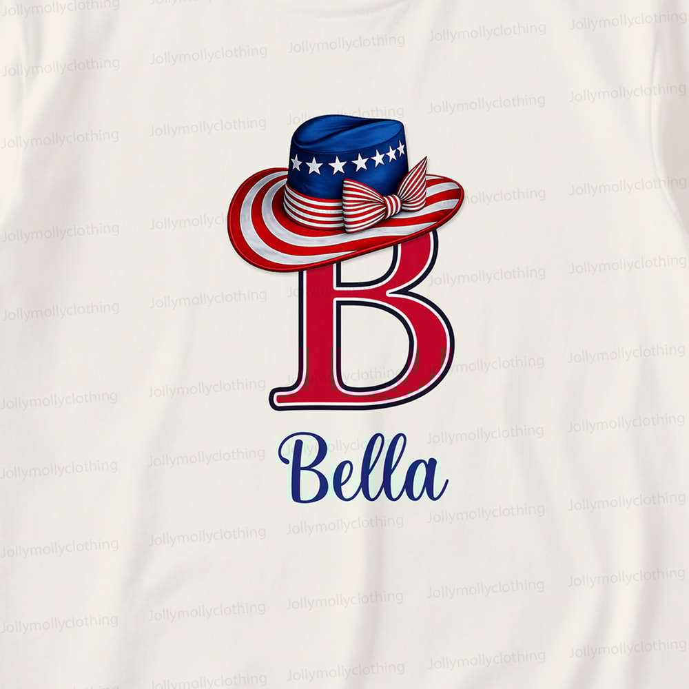 Personalized Cowboy Hat Patriotic Family Matching Short Pajama Set