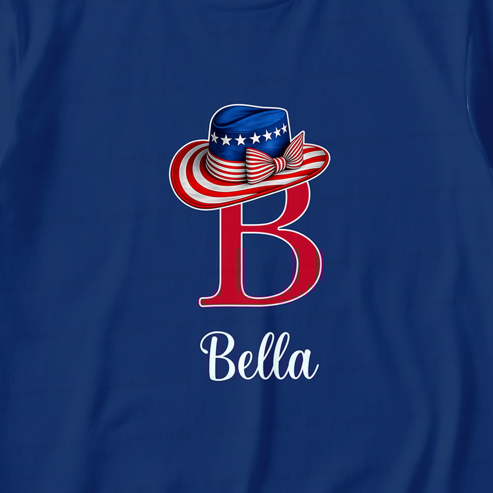 Custom USA Blue Family Matching Pajama Set Cowboy Hat Design