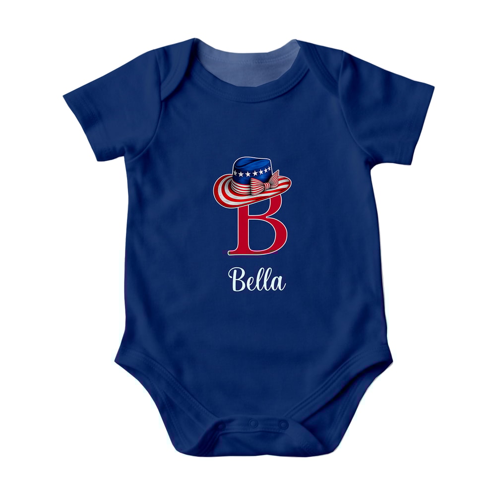 Custom USA Blue Family Matching Pajama Set Cowboy Hat Design