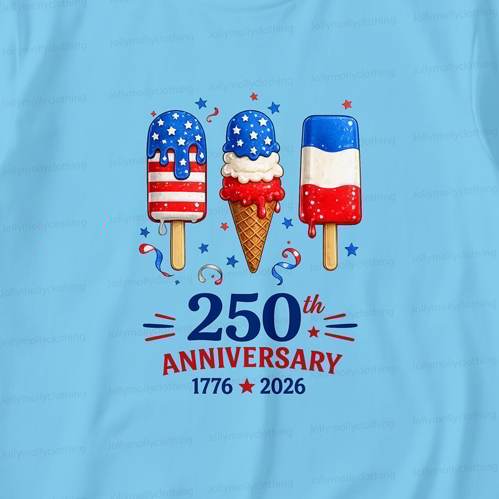 Patriotic Ice Cream Family Matching Pajama Set 250th Anniversary Sleepwear