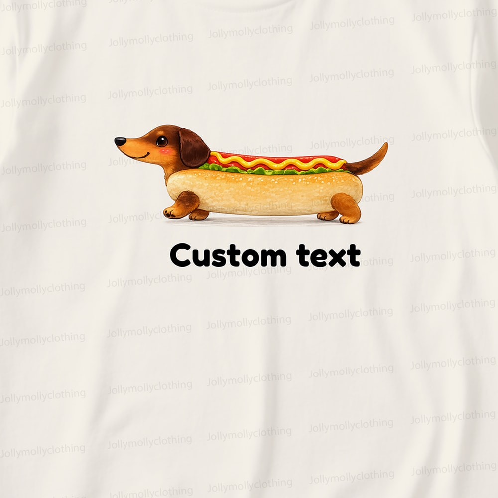 Personalized Hot Dog Dachshund Family Matching Pajama Shorts