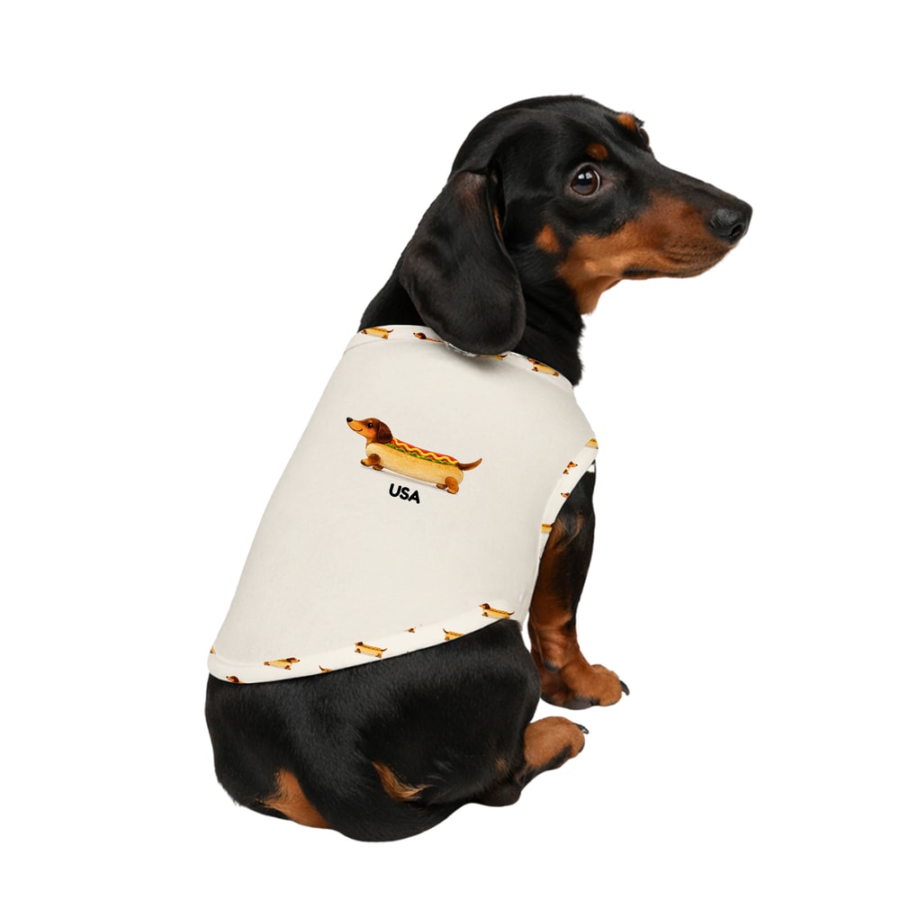Personalized Hot Dog Dachshund Family Matching Pajama Shorts
