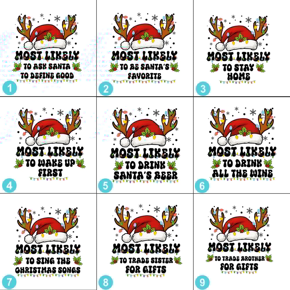 Personalized Christmas Most Likely To Family Matching Pajamas