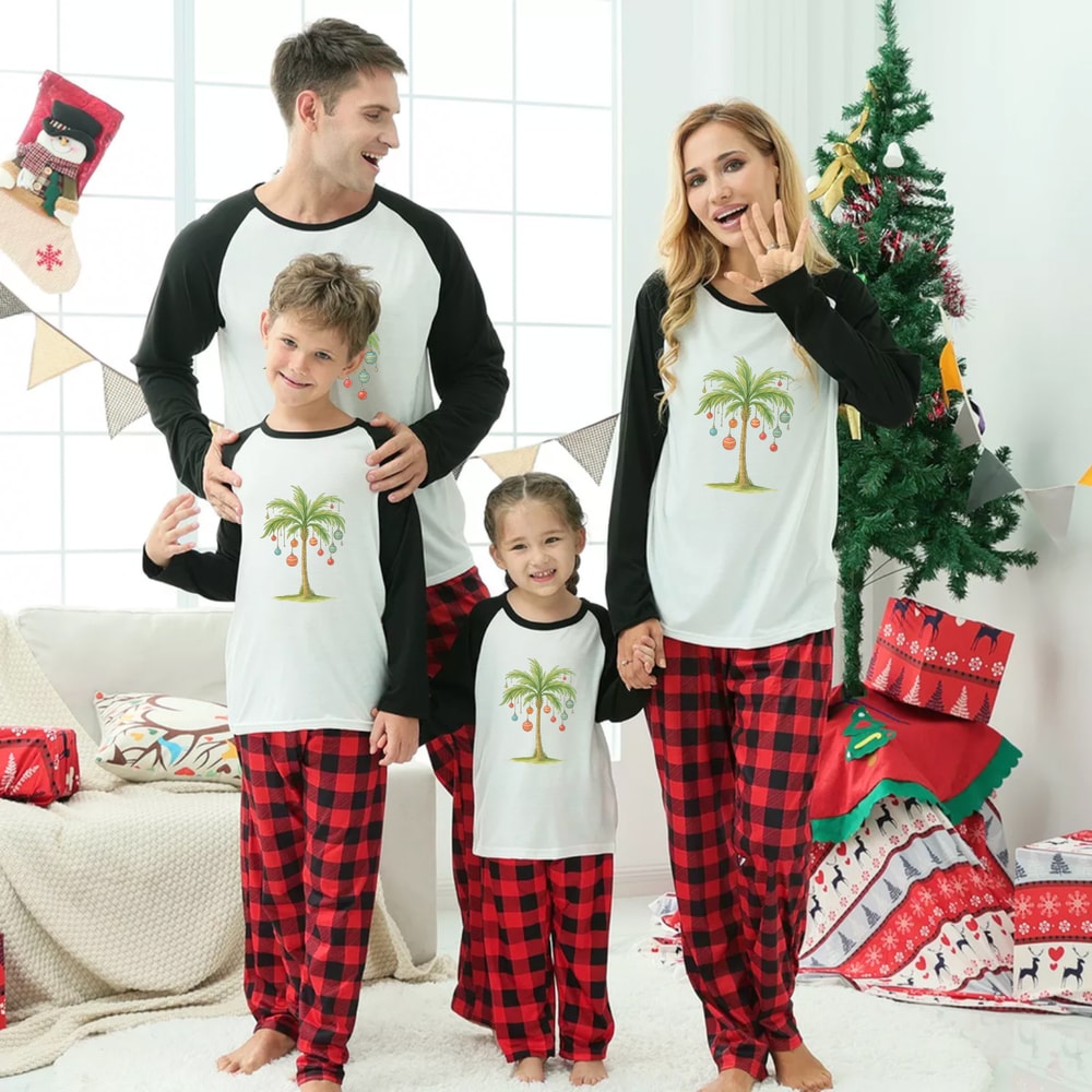 Christmas Palm Tree Family Matching Pajamas
