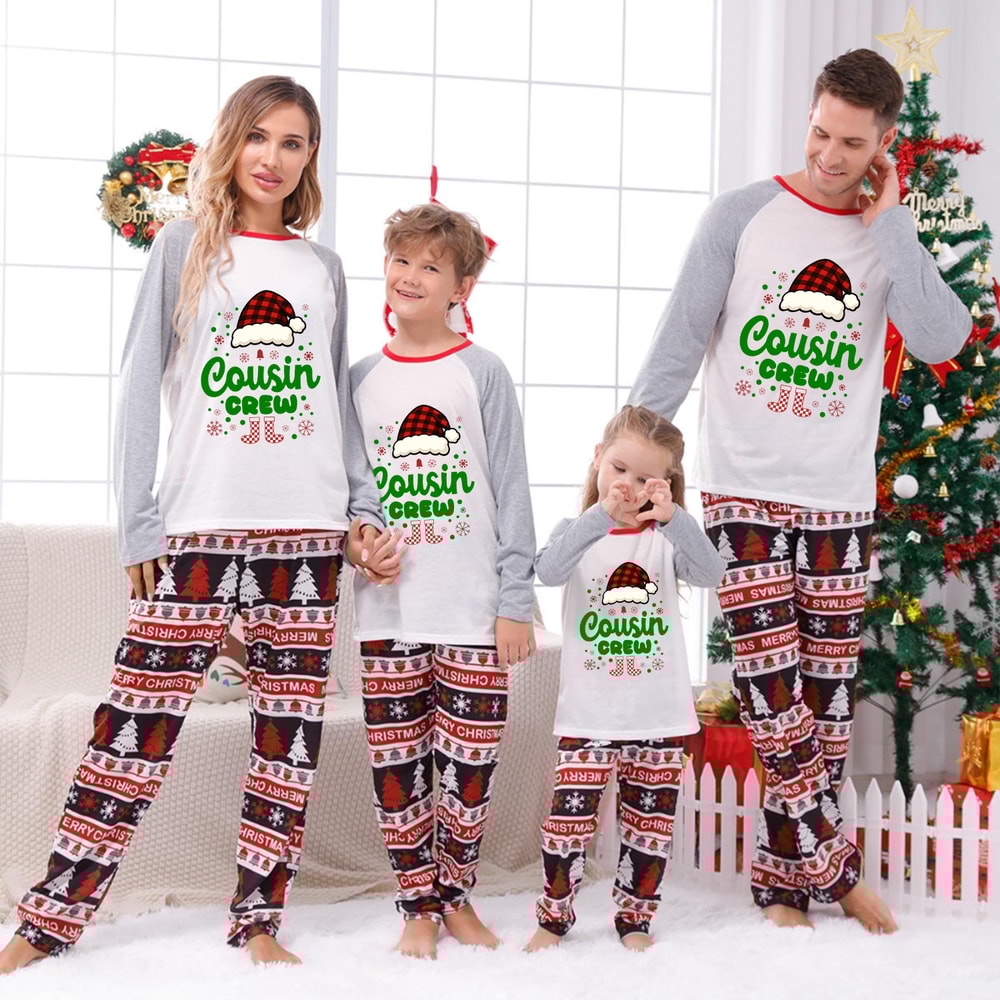 Cousin Crew Christmas Pajamas for Family Baby and Pet Matching Set