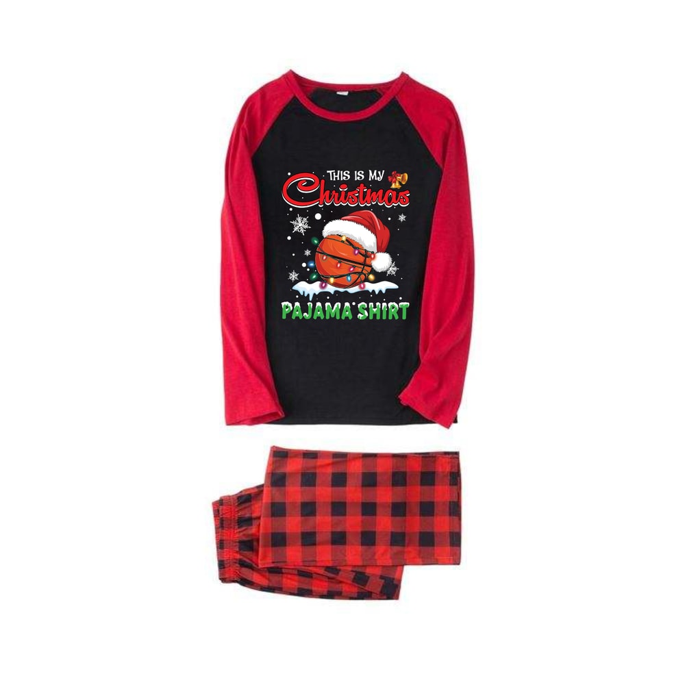 This Is My Christmas Basketball Pajama Shirt Matching Family PJs Set
