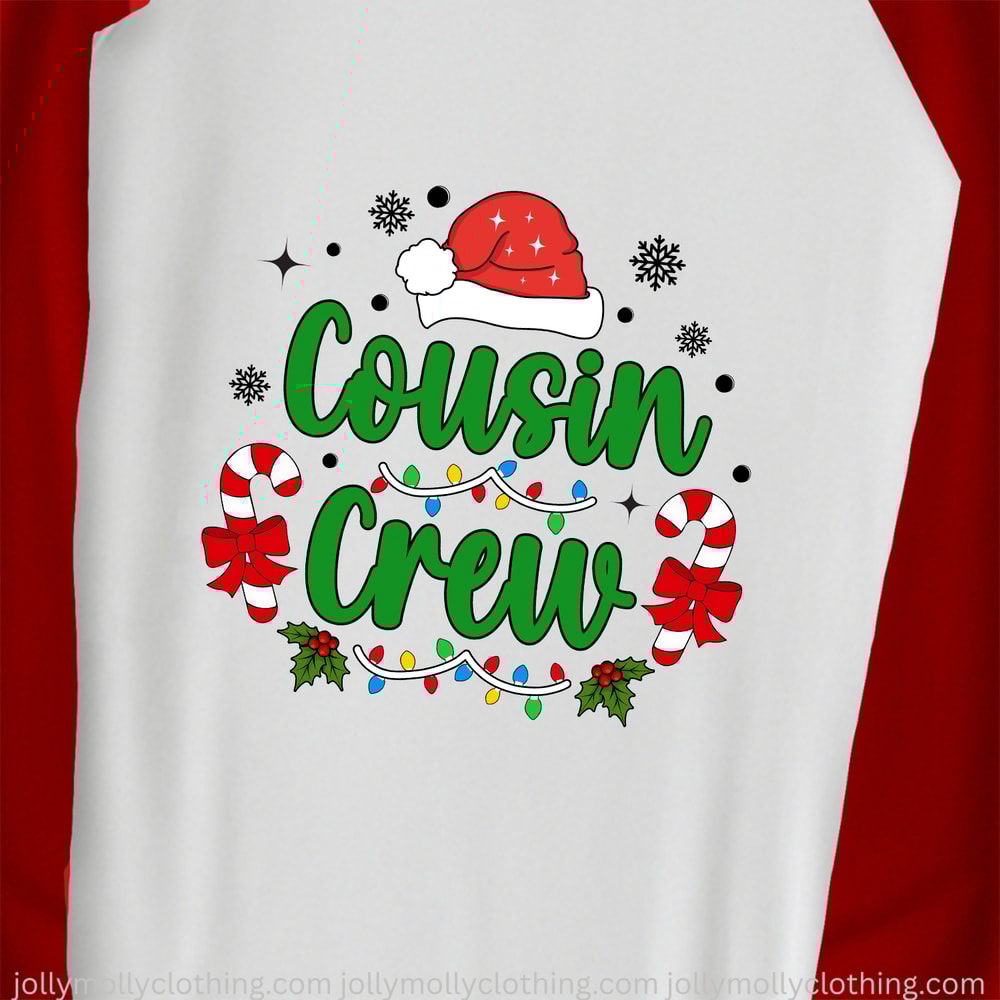 Cousin Crew Christmas Pajamas White Red Buffalo Plaid Matching Set