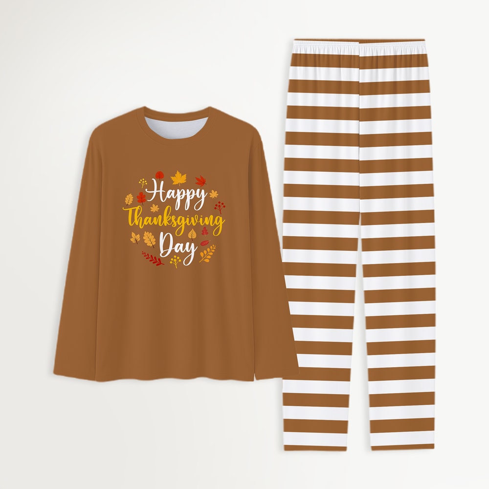 Happy Thanksgiving Day Family Matching Pajamas