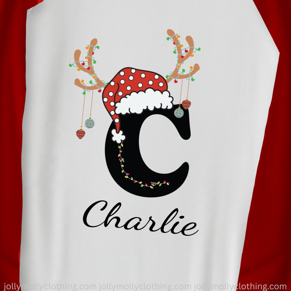 Christmas Red Buffalo Plaid Personalized Monogram Family Matching Pajamas