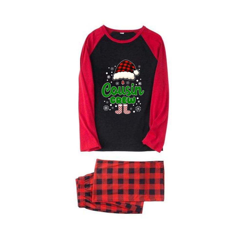 Cousin Crew Red Plaid Family Christmas Pajamas Matching Holiday Outfits