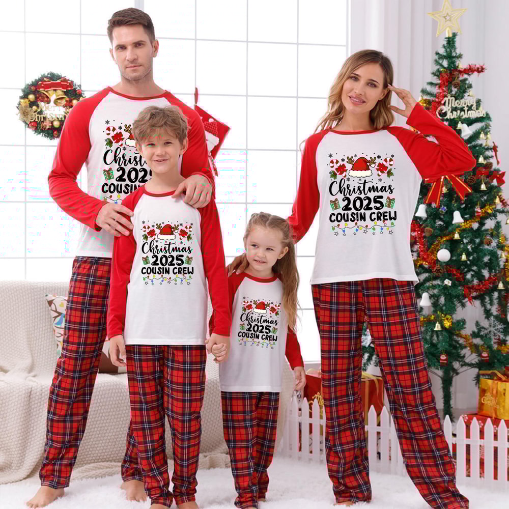 Holiday Cousin Crew 2025 Christmas Matching Family Pajamas