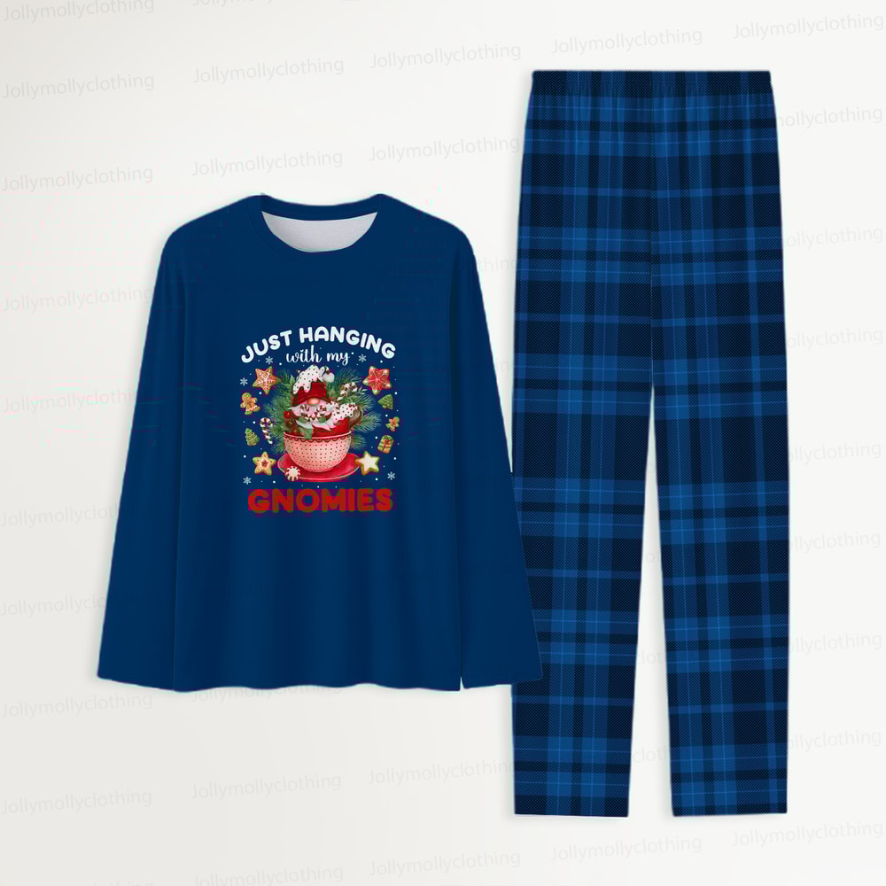 Just Hanging With My Gnomies Hot Coca Holiday Matching Pajamas Set