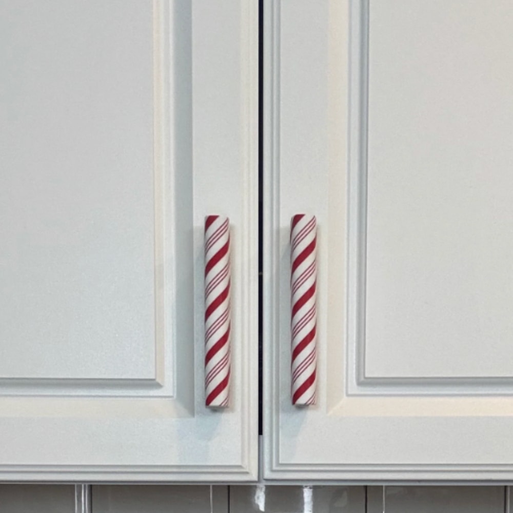 Christmas Candy Cane Stripe DoorHandle Covers 
