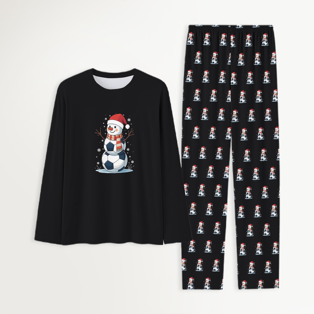 Soccer Snowman Family Matching Christmas Pajamas