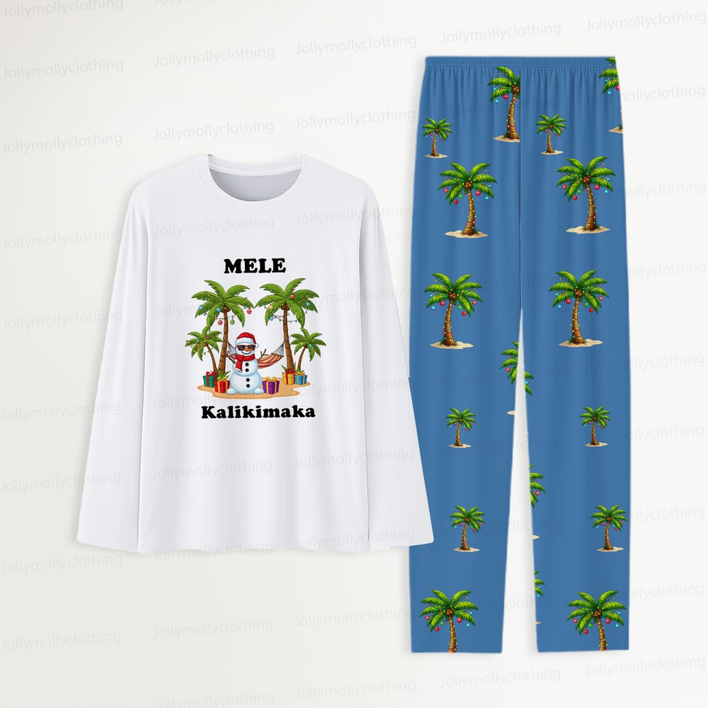 Mele Kalikimaka Palm Tree Matching Family Christmas PJs
