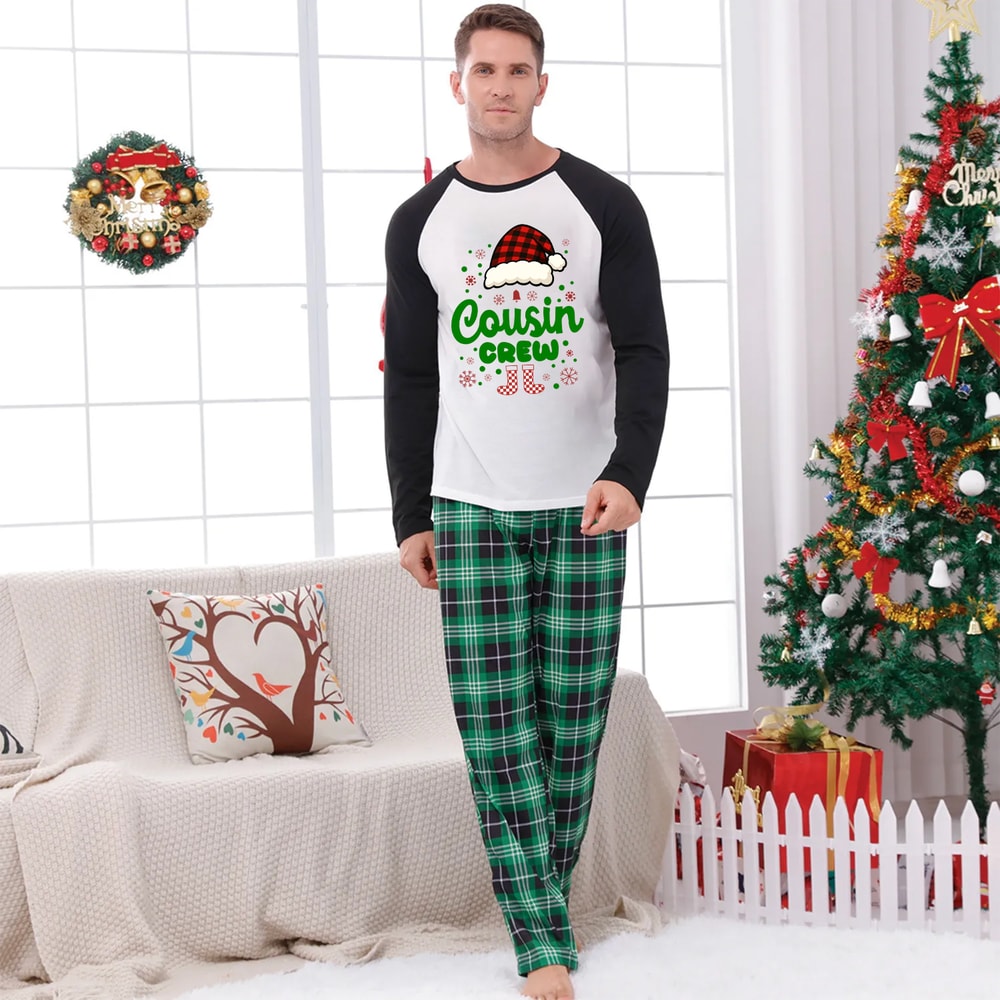 Cousin Crew Family Christmas Pajamas with Pet Outfit Matching Set